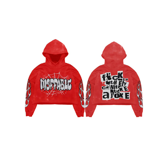 RED IN3FFABLE WEB TRACKSUIT HOODIE